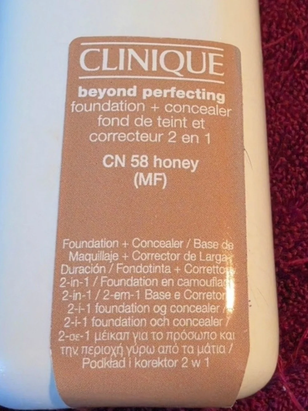 Clinique Beyond Perfecting Foundation + Concealer CN 58 Honey –  6.7 oz Bottle